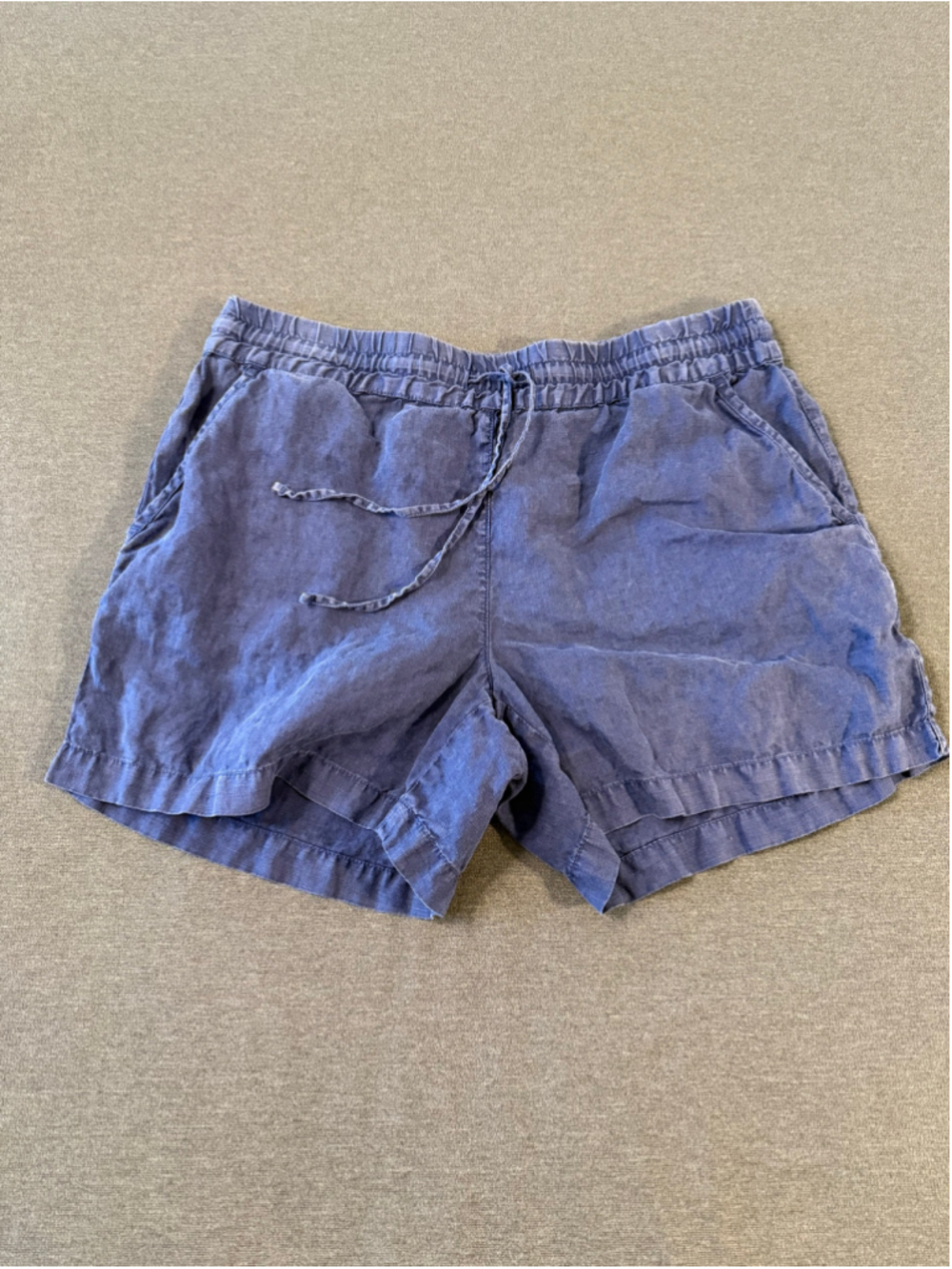 Tommy Bahama Two Palms Blue Linen Drawstring Shorts Size Small Excellent Cond